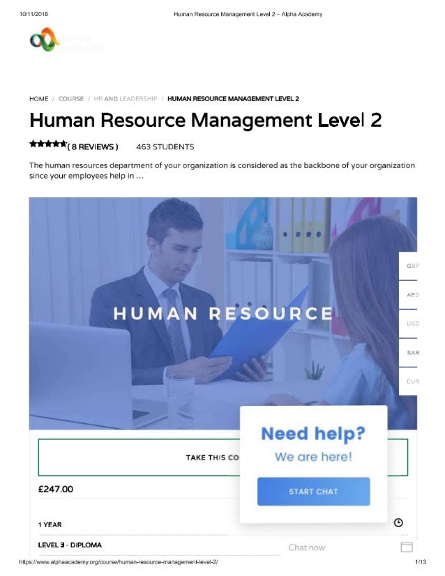 human resource management level 2 alpha academy human resource academy