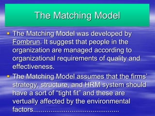 Human resource management model | PPTX