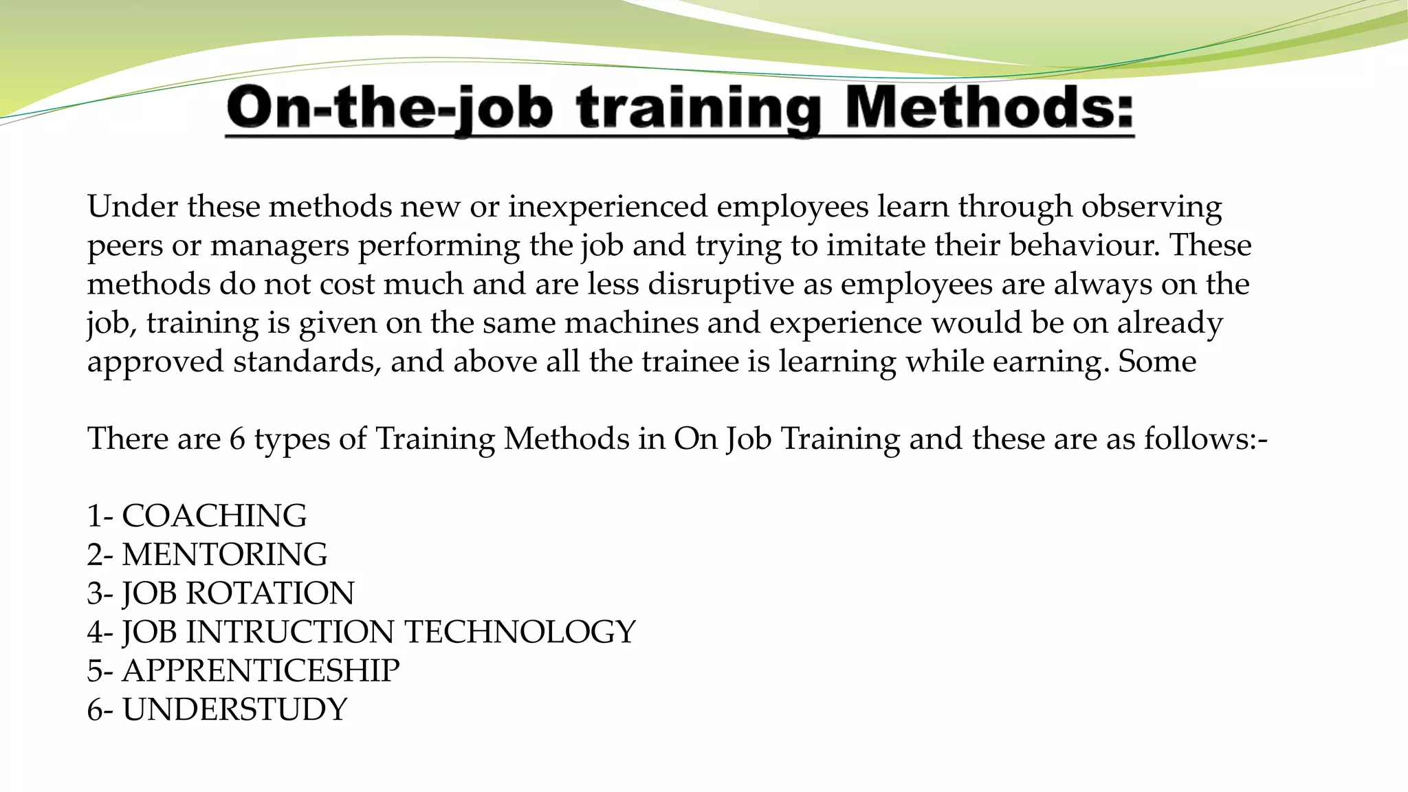 Human resource management training methods | PPTX