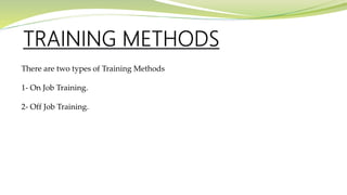 Human resource management training methods | PPTX