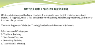 Human resource management training methods | PPTX