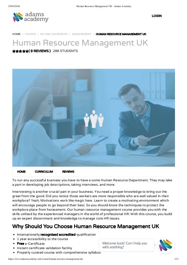 human resource management uk adams academy human resource academy