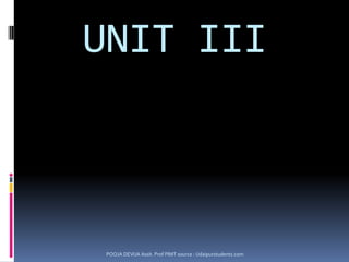 UNIT III POOJA DEVIJA Assit. Prof PIMT source : Udaipurstudents.com 