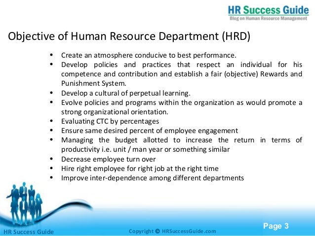 human resource management job objective means