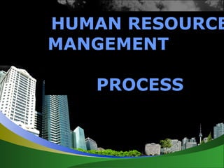 HUMAN RESOURCE MANGEMENT  PROCESS 