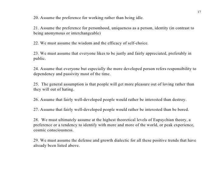 Eupsychian management refers to