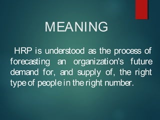 Human resource planning- (Deepak K Ajayan-MHRM 13- DiST)