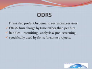 Plan recruiting methods as per job requirement.