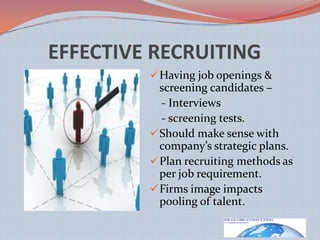 How to fill those positions?Such need arises with – Mode of expansion.Hiring can be – internal / external