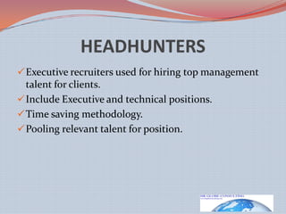 Mode of promotions within the company.EFFECTIVE RECRUITING	Having job openings & screening candidates –    - Interviews    - screening tests.Should make sense with company’s strategic plans.