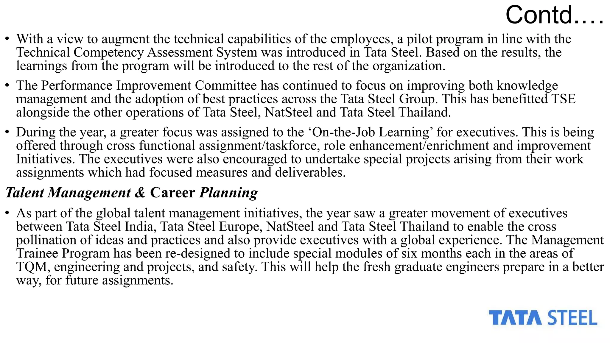 Human resource planning of TATA Steel Group | PPTX