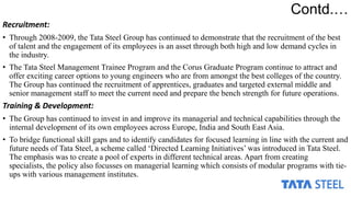 Human resource planning of TATA Steel Group | PPTX