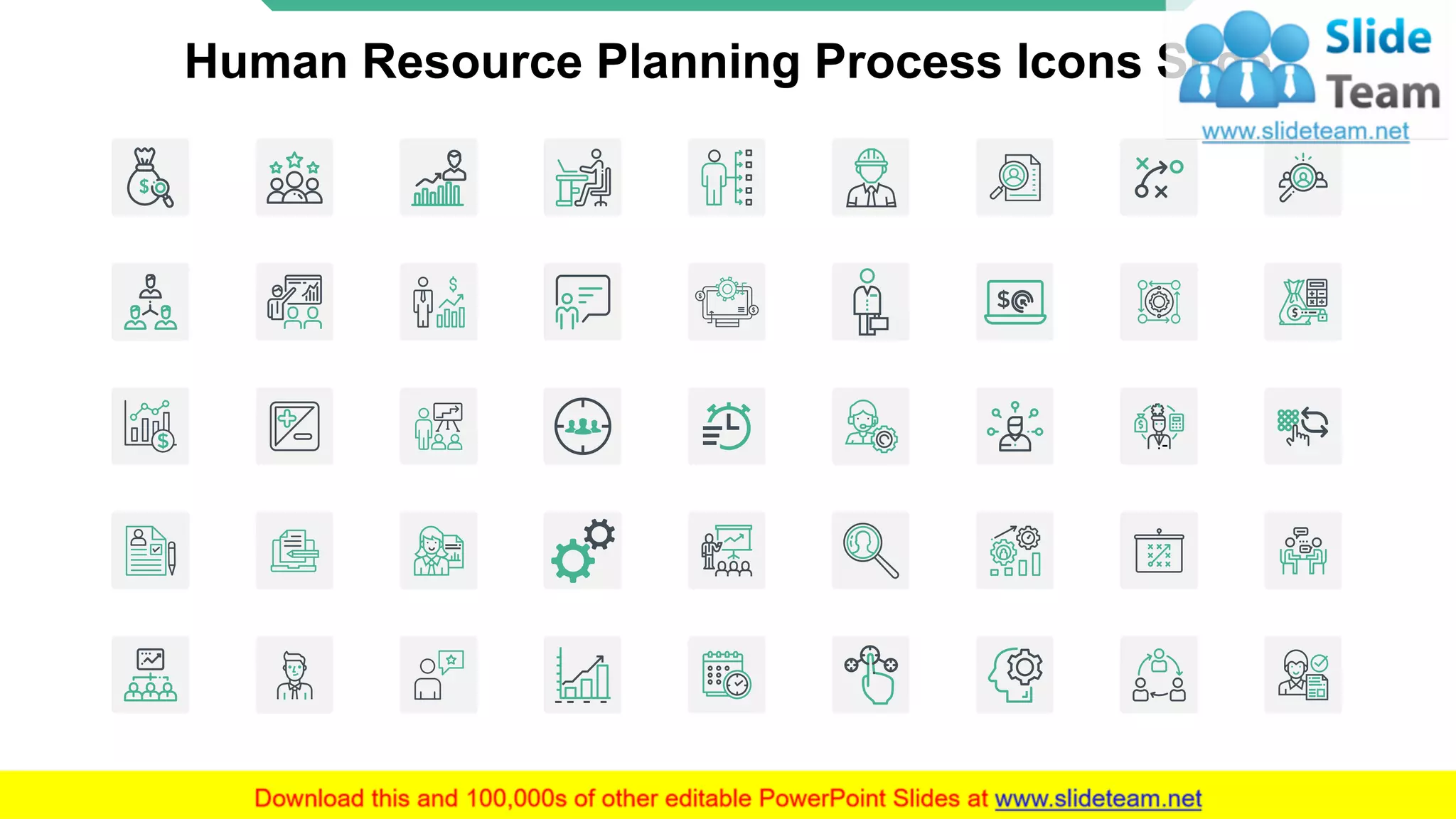 Human Resource Planning Process Icons Slide
14
 