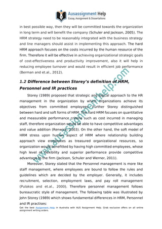 Importance of Human Resource Management for Organization | PDF