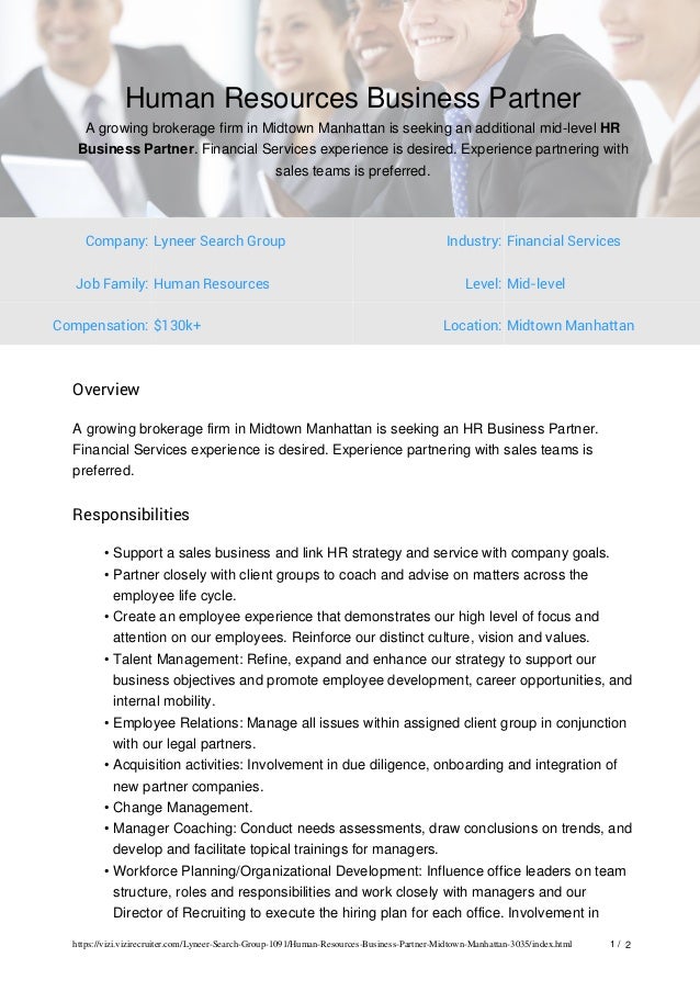 Human Resources Business Partner