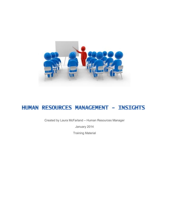 Human Resources Insight Termination Training Manual PDF