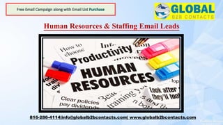 Human Resources & Staffing Email Leads
816-286-4114|info@globalb2bcontacts.com| www.globalb2bcontacts.com
 