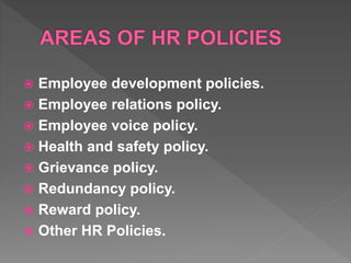 Human resourse policies | PPT