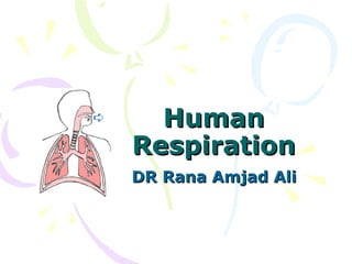 HumanHuman
RespirationRespiration
DR Rana Amjad AliDR Rana Amjad Ali
 