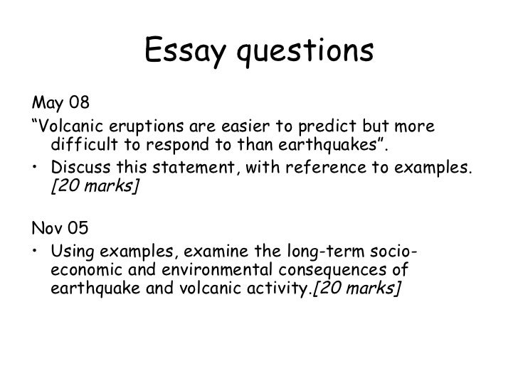 Essay about earthquakes