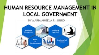 HUMAN RESOURCE MANAGEMENT IN
LOCAL GOVERNMENT
BY MARIA ANGELA R. JUNIO
 