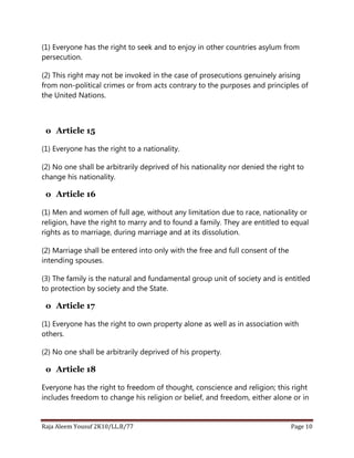 Human rights (by Advocate Raja Aleem) | DOCX