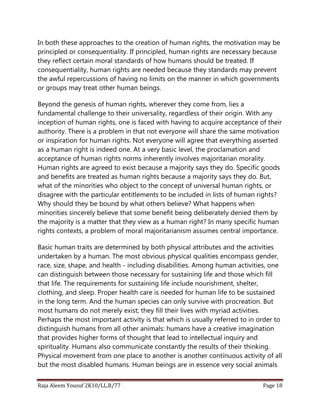 Human rights (by Advocate Raja Aleem) | DOCX