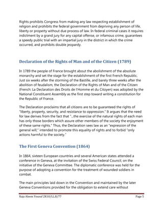 Human rights (by Advocate Raja Aleem) | DOCX
