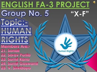 ENGLISH FA-3 PROJECT 
“X-F” 
 