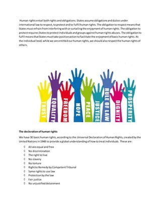 Human Rights Article 5 Examples Human rights | DOCX