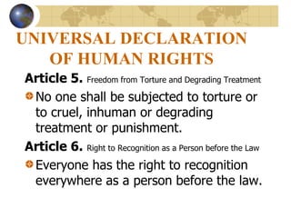 Human Rights Article 5 Examples Human rights | PPTX