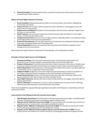 Human rights issues in the Philippines now | PDF
