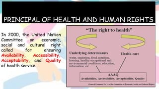 Individual Rights In Healthcare HEALTH AND HUMAN RIGHTS,importance of human rights | PPTX