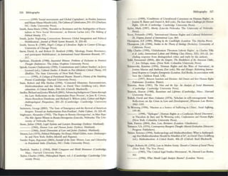 326 Bibhognphy
____ (1999) 'Social ~ments and Glolnl Capitalism', in Fredric Jameson
and Masao Masao Myashl (cds), ThtCultumifGIobaIiz4tiot1, 291-331 (Durham
NC: Duke Umvcomy ITess).
5nmh, Anna Marie (1994), 'Rasufari as Resisu.nce and the AmbigUIties of Essen-
uallsm III New Social Movements', in E~to Lacbu (cd.) 1M Making rf
PoIitical/dcltily, 171.
Smith, Jackie 'Explonng Connections Bcr.vecn Glomi Integr.ltion and I)imcai
Mobiliuuon',jounull ifmwtJ Syumr Rdtul'flt, X: 255-85.
Smith, Steven 8. (1989), Htgd'J Criliqlw ifUbmJ/imt: RiglttJ in Co",o.1 (Chicago:
University of ChlCagO Press).
Snow, llivid. A and Roben D. Benford (1988). 'Ideology, Frame Resonance,
and panicipam Mobiliution', in inlmkl/ional SoriDJ MOIII'mmt lWtarrlt, 197-
217.
Spelman. Elizabeth (1988), Inmmlial Hilman: Prob/trns rf Exclusion in Ftminisl
TIlQlIghl (Baltimore: The Johns Hopkins University Press).
Spivak, Gayatri Chakravony (1995), 'Constitutions and Culture Studies'. in Jerry
Leonard (ed.), Olltllmt Studks: A R~dt, i" Pu!t (Modern) Crilical Thtory, ISS
(Buffalo: The State University of New York Press).
- - - (1999), A Criliq"e iffPos/(oWniaI RtaSOn: Tou.
'{lm a Illstory rf/I~ a.vllisltl/l.~
I'rtSt'Plt (Cambridge: llarvard University Press).
SUTll, Raben and Ella Shohat (1994), 'Contested Histories: Eurocentrlcism,
Multiculturalism and the Media', in David Thea Goldberg (ed.), MIiI/i-
",/Ium/is,": A Critical RtiJda, 296-324 (OxfoRl: Bbckwtll).
Sledler, Richard andJcsslCa W,tchell (2001), Idvancing Indigenous Clallll5 through
the- uw: Reflections on the GualCmalan Peace Process', In Jane K. Cowan,
Mane-lknedlCtc Dtmbour, and Richard S. Wilson (edJ), Culm!'! lind Rights:
rh/ltropological Purptdivu, 201-25 (Cambridge: Cambridge Ull1versity
Press).
Sreinmeu, Gnlrge (2003), 'The Sure ofEmergency and the Revival ofAmencan
Empire: Toward an Authoritu'ian Post-Fordism', l'ublic Culm!'!, 15: 32.}-45.
Stiglmaycr. Alexander (1992), 'The Rapes in Bosnia-Herzegovilu', in MIW RaJK:
Tht ~iffr AgaltUt I#mm in Bomia-l-Ia:ugovilW (Lincoln, Nebraslu: The Uni-
versity of Nebr.roslu Press).
Stone, Jubus (1964), Ugcrl Systtms tlnd Lawyrn RLtuortitlgs (Sydney: Maitland).
-===(1965), Humall Law aoo Ilumatl jwtiu (Sydney: Maitland).
_ (1966), SocW Di,"msioos I!fLaw atldjllJlice (Sydney: Maitland).
StnUSS, Leo (1975).1'olItilal Pllilruoplty: Six Essays, Hilail Gildin, tr.rons. (Indianapo-
lis and New York: Hobbs-Merrill and Pegasus).
Sunder Rajln, RaJcswari (2003), &a"dall!fllte. SfQ~: WOltlt'll, Lou;, Iwd CiliztrulliJl
,'PI I'wt.'tHotlial Irldia (Durham, NC: Duke University Press).
Tambi:th. Stanley J. (1964), I#rld OmqUtror arid World RtrIOUnctr (Cambridge,
Mm.: Ibrvan:! University Press).
UyIor, Charles (1985), PltilMopitical Al.pm, vol. 1 (Cambridge: Cambridge Uni-
versIty Press).
Bibliography 327
___ (1999), 'Conditions of Ull('nforeed Consensus on HUIIWI RightS', in
Joanne R. Rauer and Dame! A. Bdl (e(h), 1M But Arian CMUmgtsp Humall
RightJ, 124-46 (Cambridge: Camboob'C Ulllversity l'rcss).
Taylor, Mark (1987), Alurrily (Lmcoln Nebrasb: The UIIIVCr.;Ity of Nebraska
Press).
TeJOn, ~nundo (1985), 'Intcnuuollal Hunull RIghts alld Cultt1r.rol RelauV1Sffi',
25, v,tginia JOt/null if ItllmftltiotuJ Law, 869.
Thompson, foP. (1989), !#Ilillg by Ik Q,ndIt1wht (London: The Merlm Press).
Thompson. J.B. (1984), Shu/in In 1M Thtoty if IdtoIcgy (Bcrkdey: University of
California Press).
Til~ Charles (1995). 'GI~liz.ation Threarens ubour RIgIltS', m Charles Tilly
tI aI. (cds), /ntenultional L.ahocJr iJOO ~«m:illg ClIIJS Iilslory, XXI: 103--12. (in-
cluding response from distinguished critics and reply by the author).
Todd, Emmanud (2004), Ajtn 1M Empift: 1M Bftlfkdown if 1M Aml'l'ilall Onkr,
C. Jon Delogu, trans. (New York: Columbia University Press).
Toma.'>CVSki, KaQriru (1994), 'Human Rights and the Wars of Starvation', in
Joanna Macne and Anthony Zwi (eds), war alld HIIIIgf": Rnllillkillj! IlItfflW-
110/101 RtsjJ07l.W 10 Comp/tx Em<rgffllin (London: Zed Books. in association with
Save the Children Fund, UK).
- - - (1997), lktwmt £'ncriOllJ and EltrtionJ: Aid DOllors atu/ tOOr HWM/I Rights
PrtjOmIlfPllt (London: Pinkr).
Tour.roine, Alain (1981), 1M J.Vitt and Iht Brt: An A_lysis if SocIiJI MOIIttMItJ
(Cambridge: Cambridge UllIvcrslty l'ress).
TnWttk, Sharon (1988), BNllltima til'" L!fi1imn (Cambridb't, Mm.: Ilaronord
UnMrsity Press).
1,hIbek. David and MMc Galantcr (1974), 'Scholars m -'Clf-cstrangcment Somc
Reflections on the Crisis in Law and Devdopment', WW)PIJin Law Revinv,
1062-1101.
Th Weiming (1996), '~ism as a Source ofSuffenng in Chllla', Social Sujfmng,
149-80.
- - - (1998), ""Epiioguc~: Hunun Itlghts as a Confucian Moral ))is(:ounc:',
in Theodore de Bary and Tu Wciming (OOs), ~lIism and Humall Rights
(New York: Columbia University Press).
Tuitt, Pauicia (2004), R«t, Law, RaistaPllt (London: Glasshouse).
TunwlOv, VA (1976), CotIfC'mporary Boorgtois Thtmght: Mtlrxist E",,/uatiotl (Moscow:
Progress Publishers).
TUnlcr, Terrence (1994), "'nthropology and MultiCulturalism: What is Anthropol.
ogy that Multiculturalists Should be Mindful of It?', III D~VKI The<> Goldberg
(cd.), MII/lim/ilimlism: A Crilital Readl'l', 406-25 (Oxford: H;L';il Ulackwdl).
Un~,'er, RobertO M. (1976), LA", in MOIkm Sorkty: T01l'rlrrla Cri/itiJtnl!fSociaI Thtory
(New York: 111e Yree I~s).
- ___ (1983), 'The Critlcalleg;al Studies Movement', 96, IltlfVrlrrl Law RMtw,
561.
- - - (1996), ~w.at Should UgaI All/Jlysis B«ornt? (London: Verso).
 