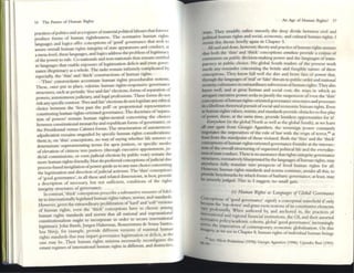 16 The Future of Human Riglns
practices ofpolitics and as a reg;ster ofmaterial political l~bours thaI forever
produce fonns of human rightlcssness. The normative human TIghts
languages and logics offer conceptions of 'good' goveOlancc thou seek to
assure ~rall human rights integrity ofstatt: apparatuses and conduct: ;,at
a meta-level, these languages, and logics address the problem oflcgllunacy
ofthe ~r to rule. Co-natiollals :I.nd non-nationals thus rem:1.I1l entitled
[ 0 languages that enable exposure of iegitioution deficit and ~n gover-
nance illegitimacy as a whole. The tasks rem.ain infinitely comphcated by,
especially, the 'thin' and 'thick' constructions of human rigiu,s. .
'Thin' constructions accentuate human rights procedurnhsl notions.
These. once put in place, valorize human rights-~ponsive gover~ance
structures, such as periodic 'free "and fair' elections, forms ofseparatIon of
powers, autonomous judiciary, and legal professions. These forms do not
riskany specific content. 'Free and fair' elections do nO.t legislate any ethIcal
choice between the 'first past the poll' or proportIonal representation
constituting human rights-oriented govcrnance. The doct.rines of'sep~ra­
tion of powers' remain human rights-neutral conccmlng the chOIces
between constitutional monarchy and republican forms ofgovernance, or
the PresIdential versus Cabinet fonus. The structuration of autonomous
adjudication remains unguided by specific human rights considerations:
there IS, 011 'thin' conlXptlonS, no way of saying whether hfe tenures or
determmate superannuating terms for apex justices. or specific modes
of elevation ofcitizens into justices (through executive appointment.ju-
dlcia! commissions, or even Judicial election by public vote) rcmam the
more human rights-friendly. Nor do preferred conceptions ofjudicial due
process-based IIlvigilation ofpower guide us to any sure choice concerning
the legitimation and direction ofjudicial activism. The 'thin' conceptions
of,good govc.mance', in all these and related dimel15ions, at best, prOVIde
a description of necessary, but not sufficient, conditions of the rights
integrity structures of governance. .
In contrast, 'thick' conceptions prescribe a substantive measure offidel-
ity to internationally legislated human rights values, norms, and standards.
Ilowever, given the extraordinary proliferation of'hard' and 'soft' versions
of human rightS, even the 'thick' conceptions have to choose among
human rightS sundards and norms that all national and s~lpranat~onal
constitutionalism ought to incorporate in order to secure IIltcnlauonal
legitimacy.John Ihwls. Jurgcn Ilabermas, 80uaventura de Sousa Santos.
usa Shivjl, for example, provide different versions of minimal. human
nghts sundards that may impart govemance legitimation or defiCit, as the
case may be. TIlelr human rights mmima necessarily reconfi~:es .the
extant regimes ofmternational human rightS in different, and dIstinctive,
a
M Age of HurtWl RightS? 17
ways. They straddle rather uneasily the d«p divide between civil and
pOlitical human rightS and social, economiC, and cultural human nghts. I
revisit this theme briefly agalll in Chapter 5.
All said and done, however, theory and practice ofhuman nghts assume
that both the 'thin' and 'thIck' conceptions somdtoul prOVIde a corpus of
constraints on public declsion~making power and tht: lan~ of trans-
parency in public chOIce. No g!obal South readers of the present work
needs any reminder concerning the brittle and fungible nature of these
conceptions. They know full wdl the dire and brute face of power that
through the langua~ of'real' or 'fake' threats to public order and nationai
security, culminates in extraordinarysubversion ofhulllan nghts. They also
know well, and at great human and social COSt, the ways in which an
arrogant executive power seeks tojustify the suspension ofeven the 'thin'
conceptions ofhuman rights-oriented governance structures and pcoco
. sscs
m a libello~ rhetorical pursuit ofsocial and economic human rights. Even
as human nghts values, norms~ and sundards provide ObStacles to free play
of power, these, at the same tlllle, prOVide limitless opportunities for i[1
Eutrywl,m (in the global North as well as the global South), as we lea~l
/III 01-'0" again ~rom G~orgio Agarnben, the sovereign power constantly
ncgoll.
ates the nnperat~~ of the rule of law with thc reign of tcrror.~ at
Iea.M from the standpomt of th~ violated. Both the 'thin' and the 'thick'
conceptions ofhuman rights-orlentcd governance founder at the interscc_
non ofthe overall structuring oforganized political hfe and the everyday-
nnsofSUte condu~ There is 110 assurance that rig!Its-lntcgrity governance
structUT"CS, nomutlvcly blueprinted by the languages ofhuman rightS rna
~ywhere fully tra~late into prospects of lived huma.n rights fo~ ali.
OWcver, human nghts standa.rds and nonns continue amidst aU this to
provide be hm 1.5 by h- h fi "
be n~ 3r w IC onns ofbarbaric governance, at least, may
severely Judged. This is, I suggest, no small gain.
({) Hllman Righ15 /JS LAtlguages ofGlobal GOllmlatlct
Conceptiol15 of'~ , . 'fy
1._ 6""'"' governance SlgEli a conceptual minefield if only
uccause the 'top-do • d -
vary fj WI1 an grass roots notions ofits constitutive clements
lot p~ oundly. ~en authored by, and anchored in, the practices of
n
entatlonal and regIOnal financial institlltions the G8 and tI,·,-
·"so.,.d
onnaUve I' I ' • . ... '.... ' "
servt' tI ~ I~ academICcohorts, global 'good governance' increasingly
itna~ry,Ie Illlpcrat!ves of contemporary economic globalization. On this
,as we see III Chapter 8, human rights ofindividual human beings
~
tsS-94S«.' N1CQS Poubmul (1978): CIOrgJO Apmlx:n (1998); Upcndn R:oo (1993)
 