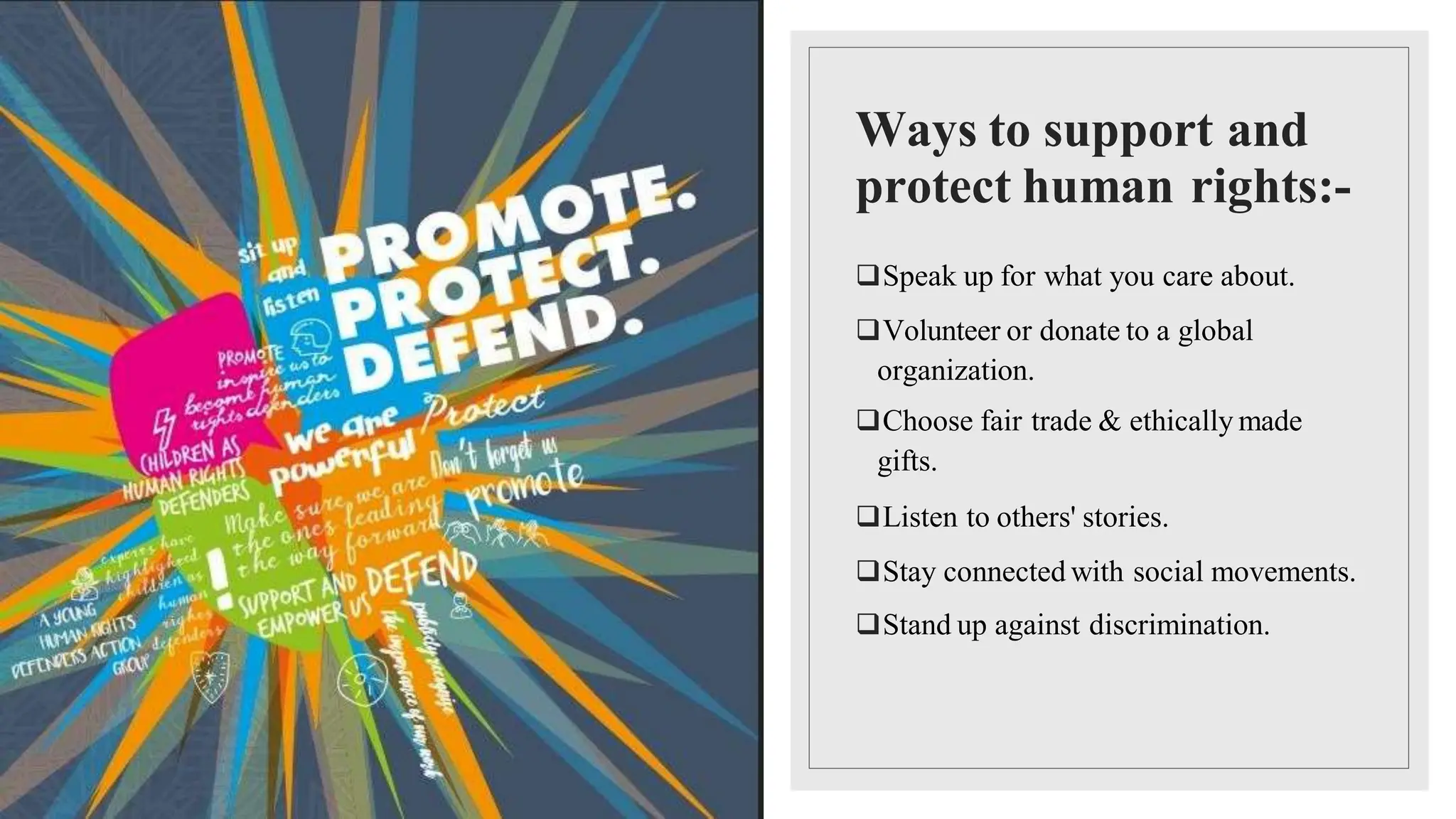 Presentation on human rights for English , social studies students | PDF