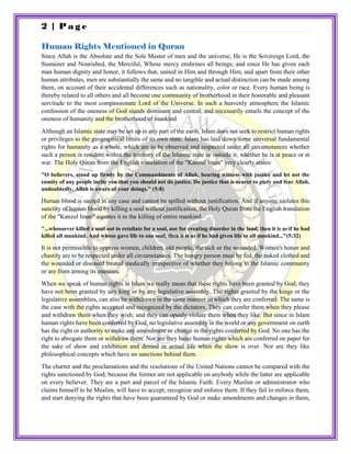 Human Rights Mentioned In Quran | PDF