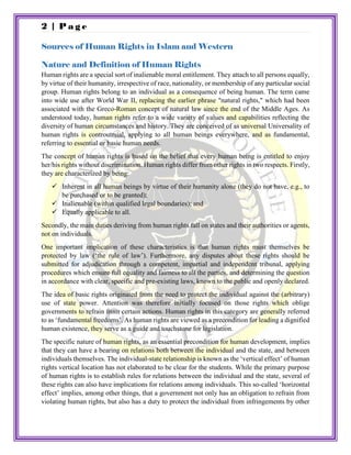 Sources of Human Rights in Islam and Western | PDF