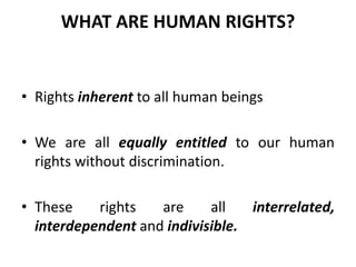 Inherent Rights Examples Human rights 5th sem- Regional Conventions of HR; NHRC & SHRC | PPTX