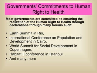 Human Rights And Health Ppt Human Rights And Health Ppt