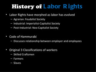Human rights and Labor rights | PPT