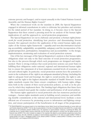 The Human Rights Approach to Social Protection | PDF