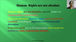 Human rights are not absolute | PPT