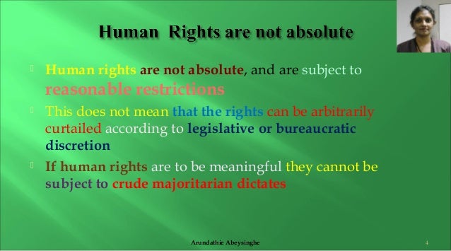 Human Rights Are Not Absolute