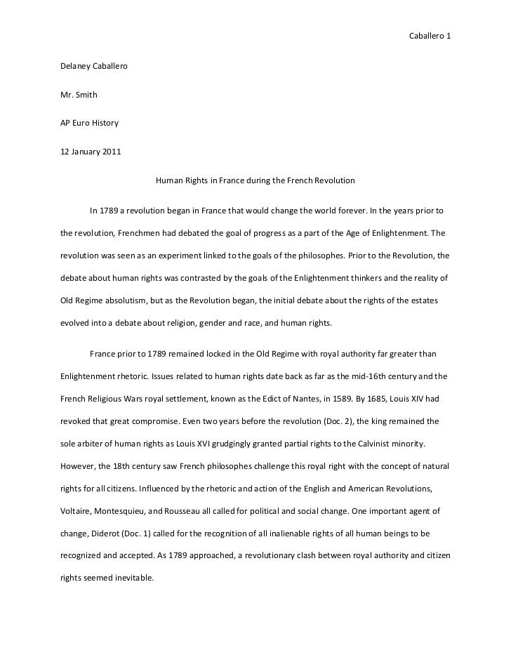 French revolution dbq essay