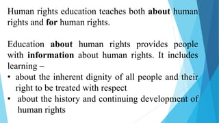Human rights education | PPTX