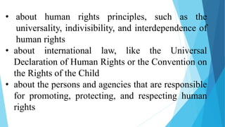What Constitute Human Rights Human rights education | PPTX