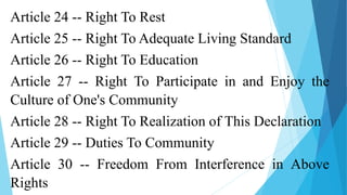 Human Rights 29 Human rights education | PPTX