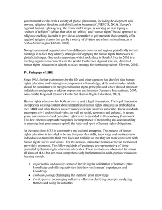 Human Solicitation HUMAN RIGHTS EDUCATION | PDF