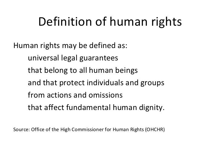 A description of excerpts from the declaration of human rights